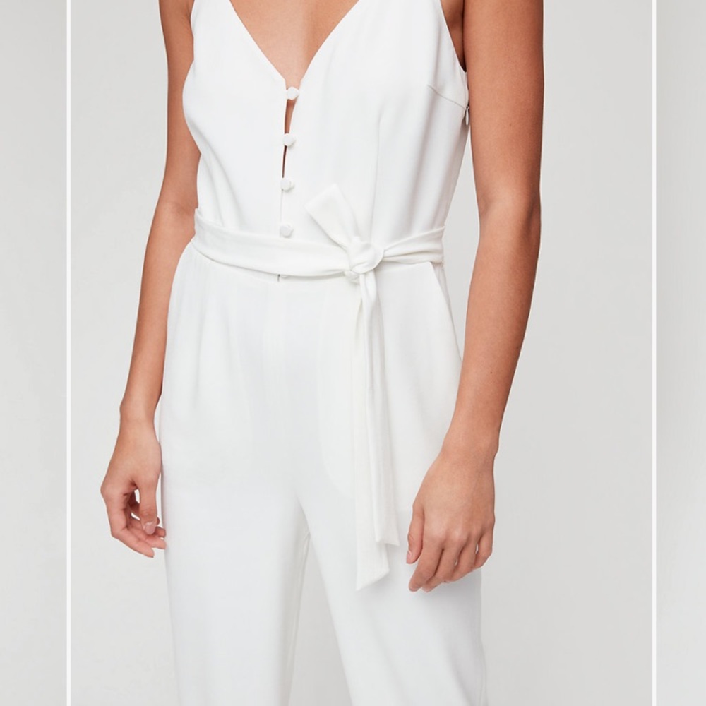 Little Moon Petunia Jumpsuit in White from Aritzia